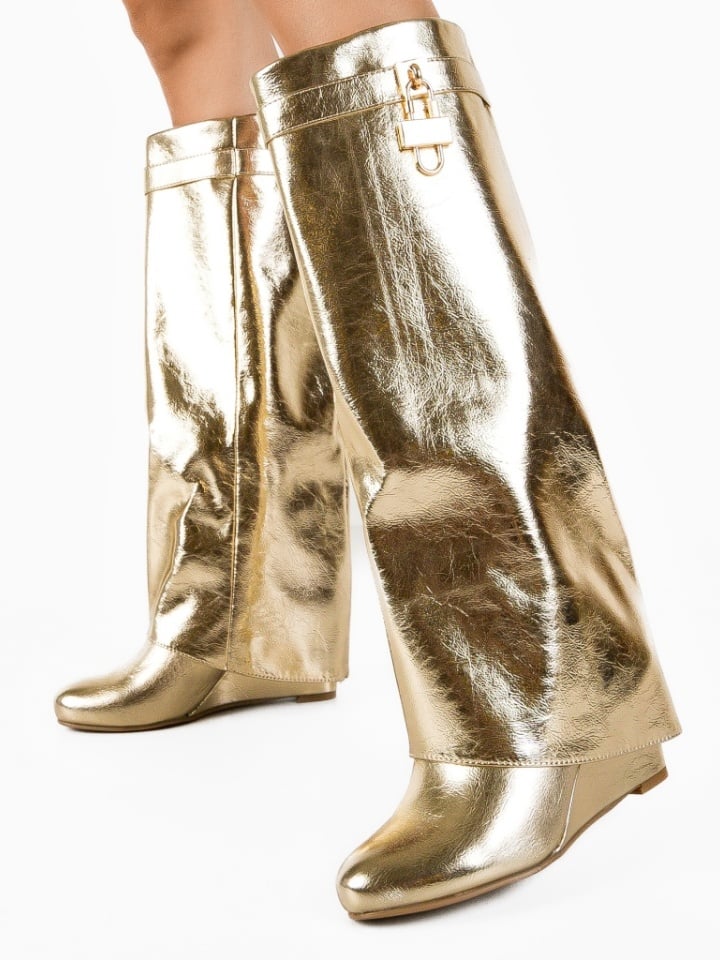 Cizme dama Ahmed Argintii