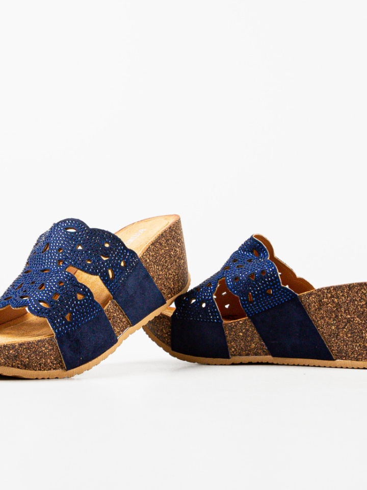 Platforme dama Eloise Bleumarin