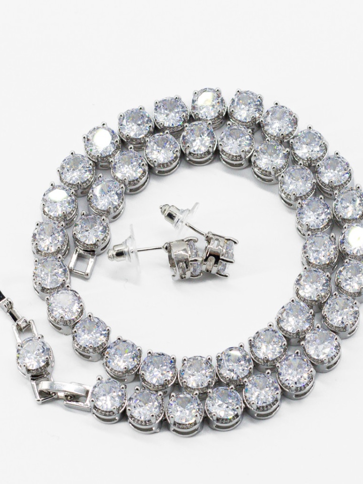 Set bijuterii Diana Argintiu