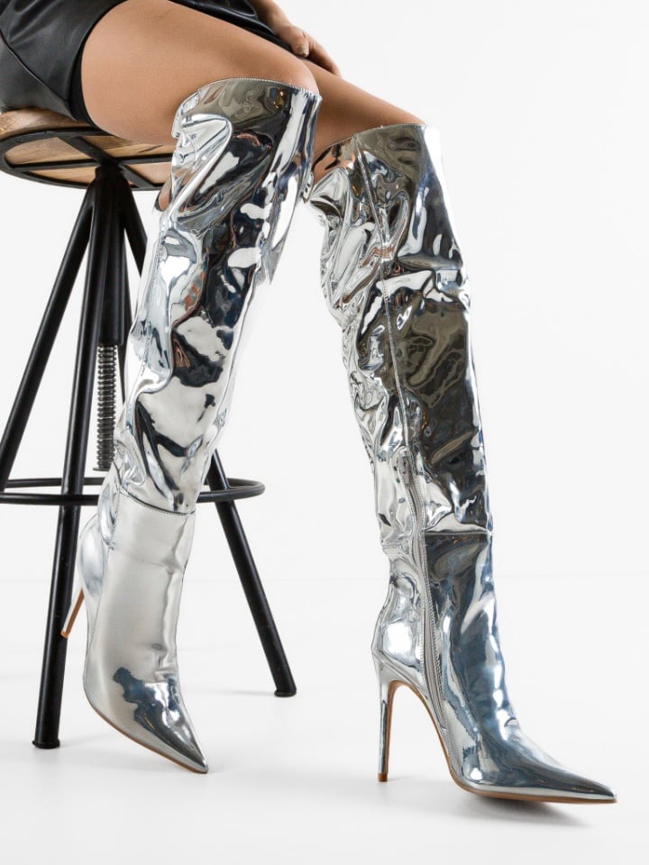 Cizme cu toc Bybyam Galbene