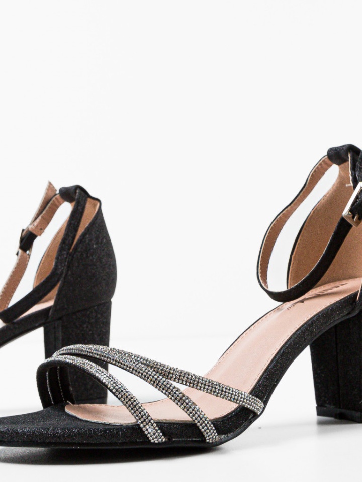 Sandale cu toc Kaya Negre