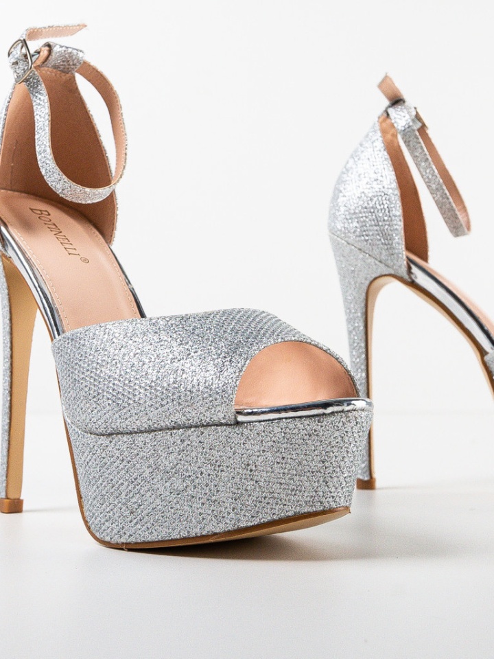 Sandale cu toc Aliyah Aurii