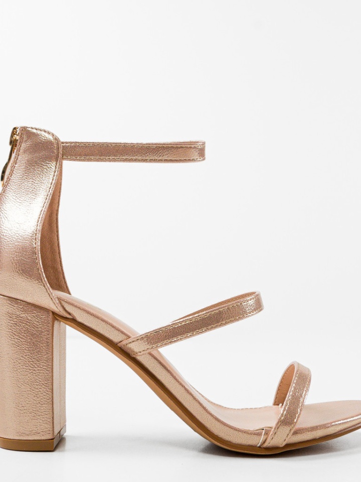 Sandale cu toc Hazel Argintii