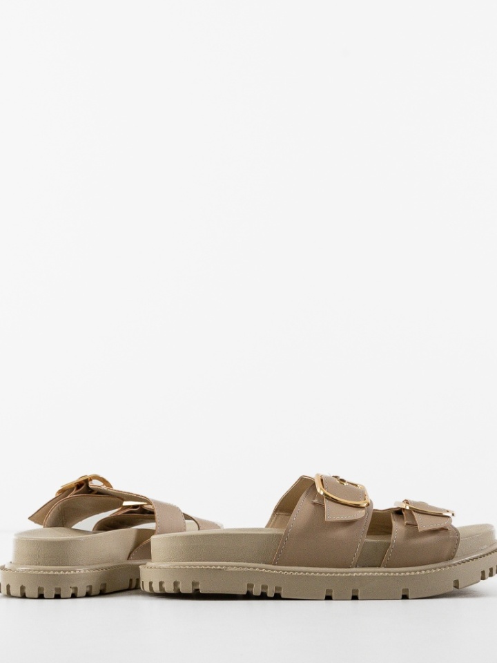 Papuci dama Panpro Bej