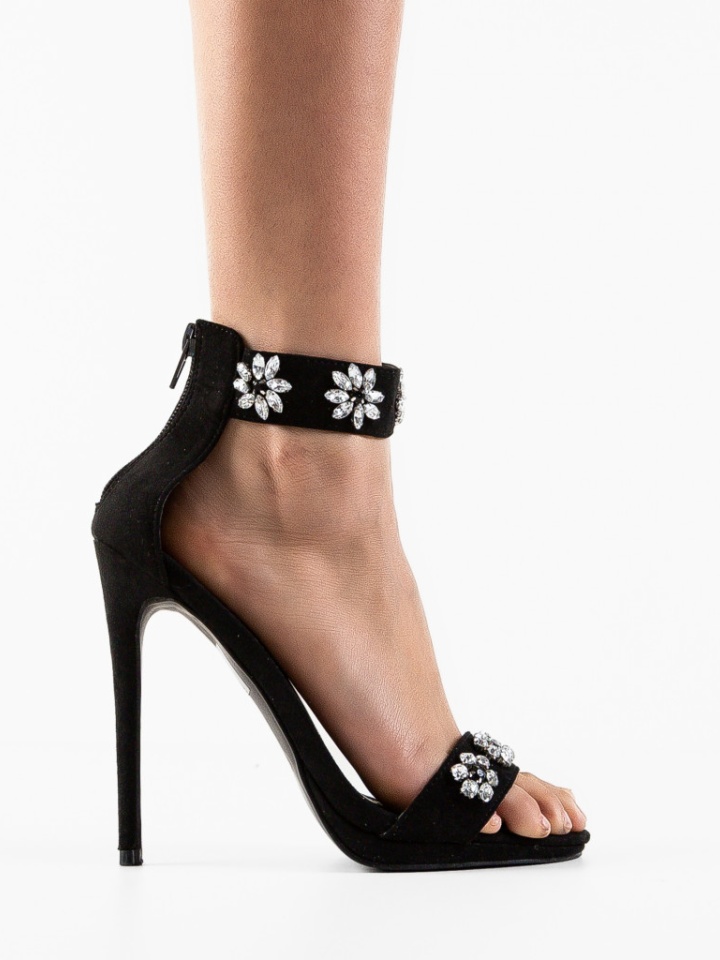 Sandale cu toc Varna Negre