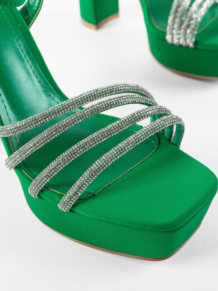 Sandale cu toc Troy Bej