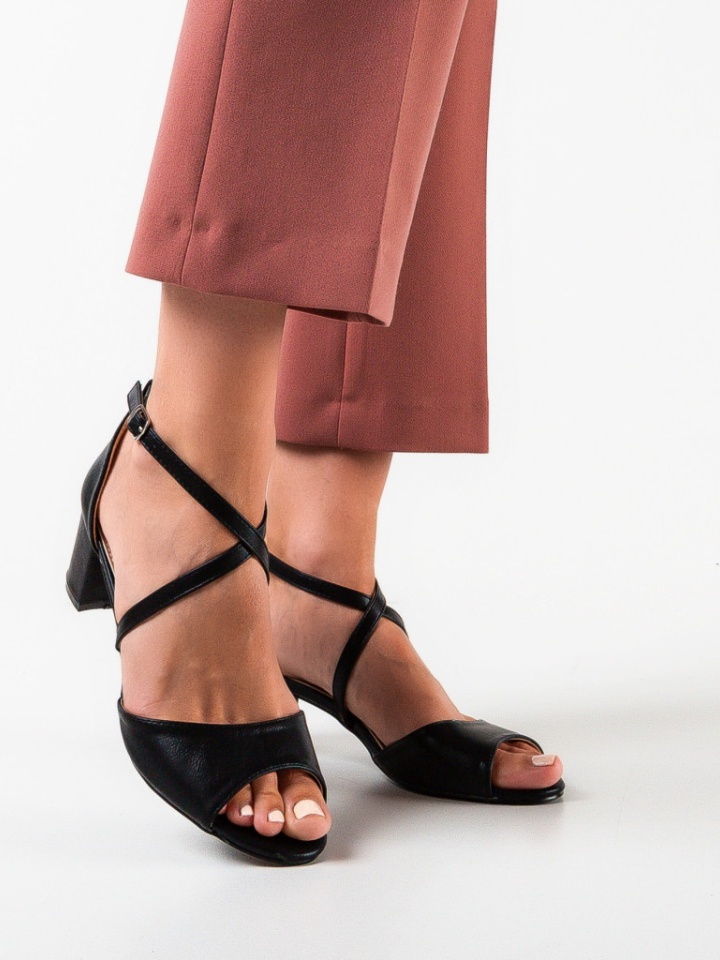 Sandale cu toc Tyka Aurii