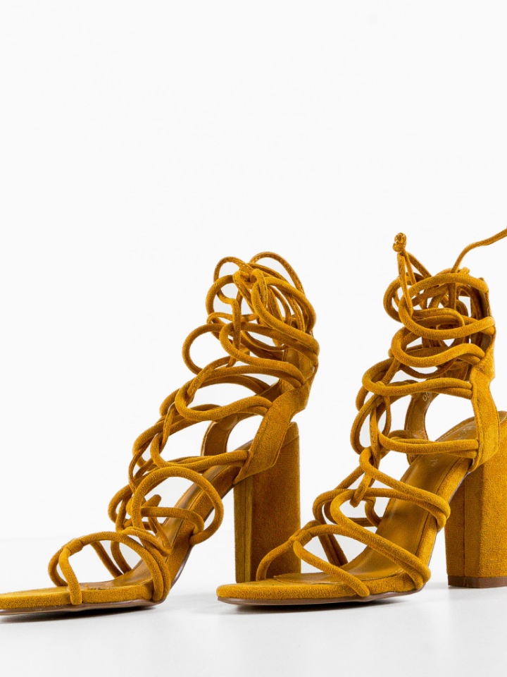 Sandale cu toc Jalka Bej