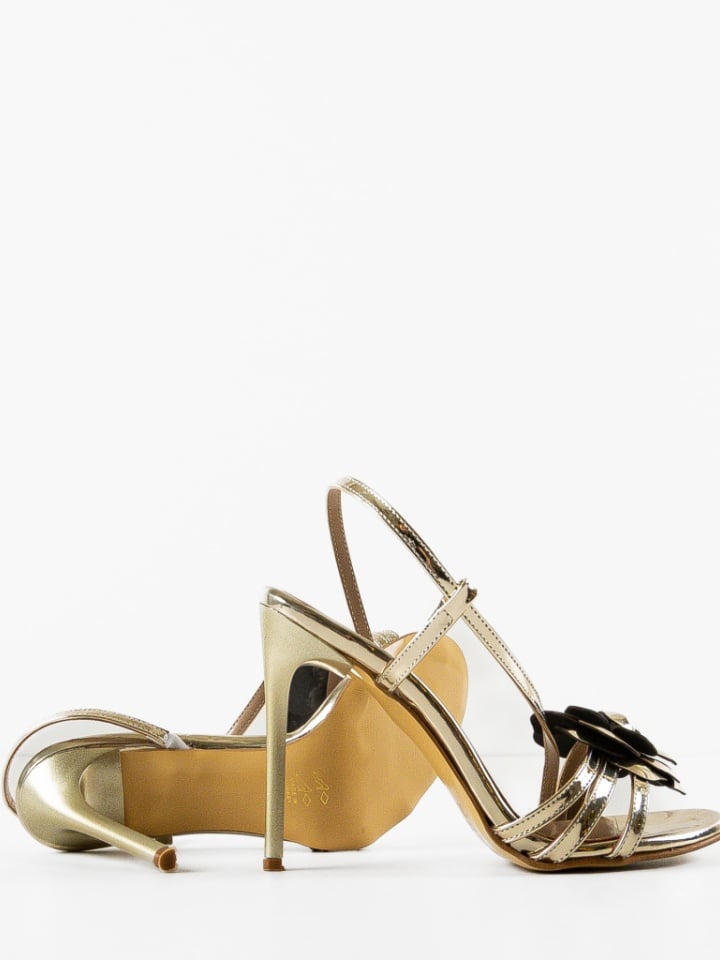 Sandale cu toc Hymko Argintii