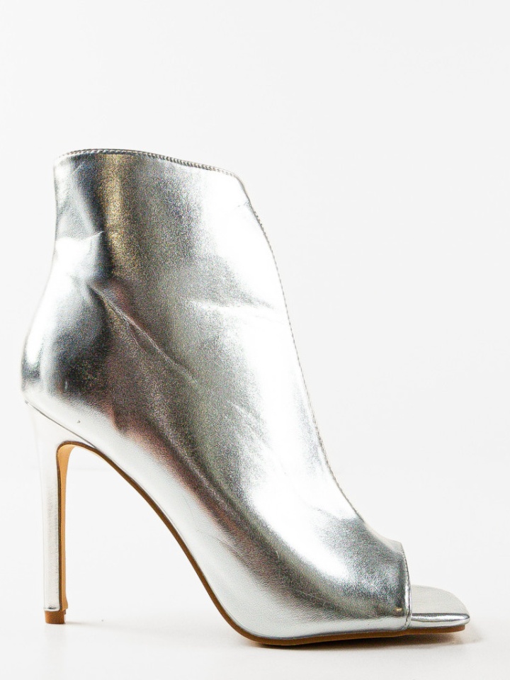 Botine dama Abigail Argintii