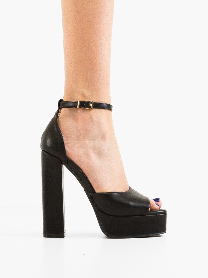 Sandale cu toc Flora Nude