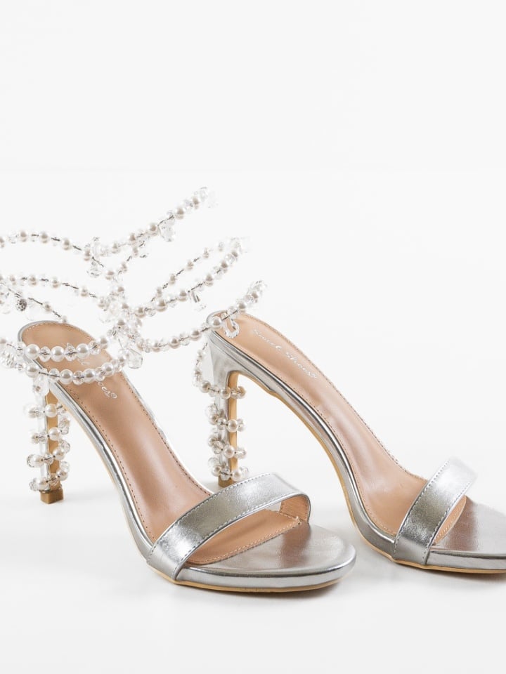 Sandale cu toc Uche Aurii