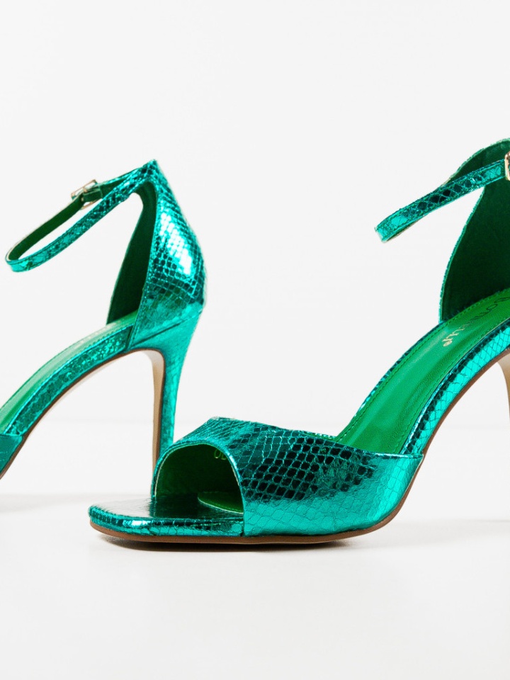 Sandale cu toc Lekaz Negri