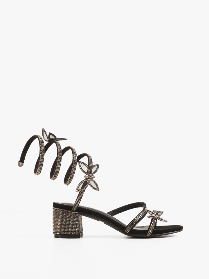 Sandale cu toc Margret Aurii