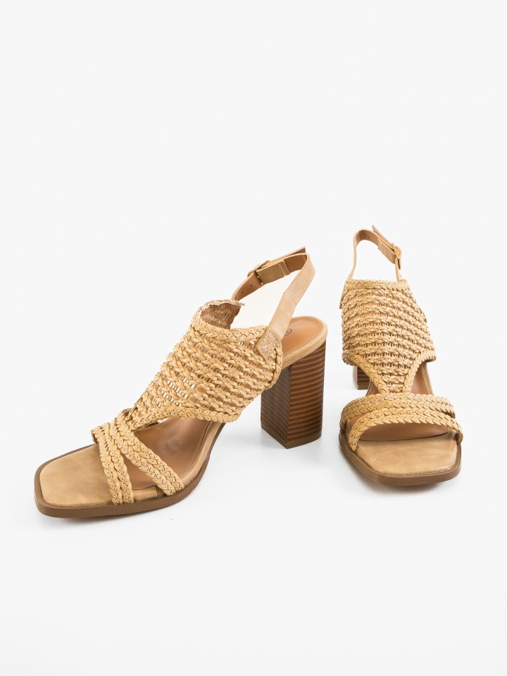 Sandale cu toc Zak Bej