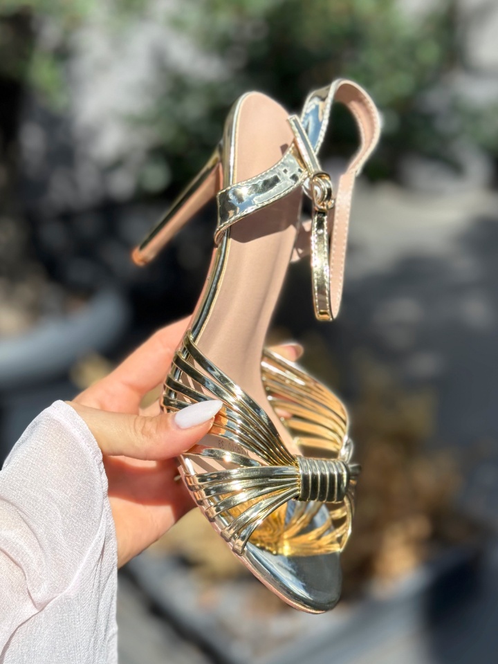 Sandale cu toc Cobano Argintii