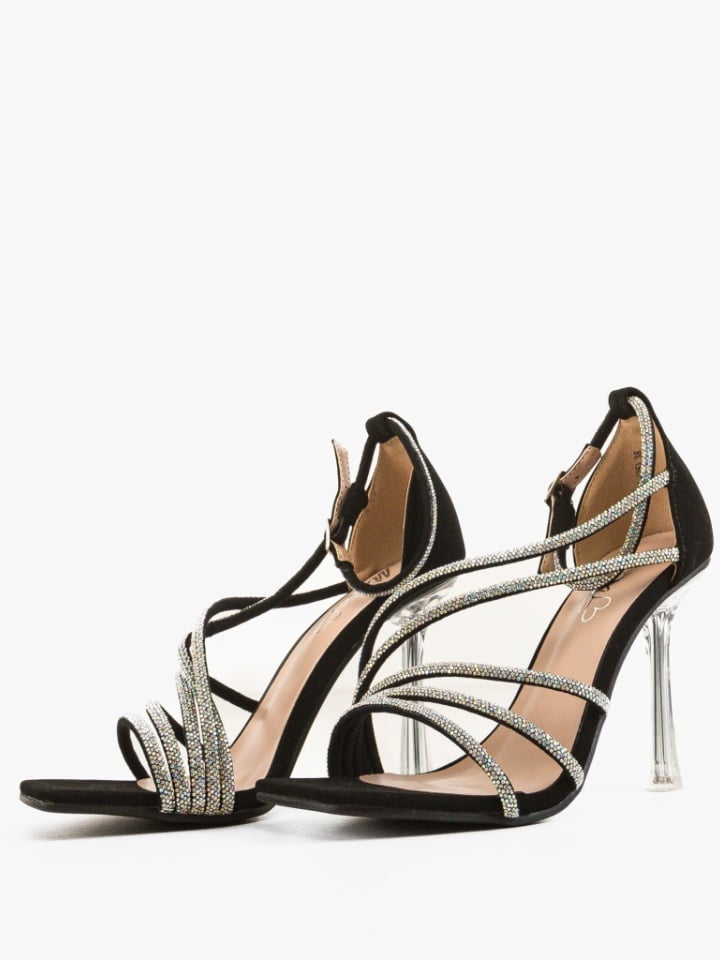 Sandale cu toc Naima Negre 2