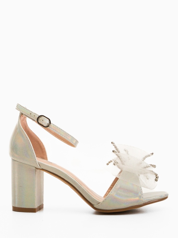 Sandale cu toc Dyala Argintii