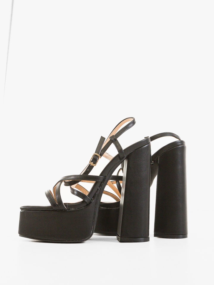 Sandale cu toc Pope Negre