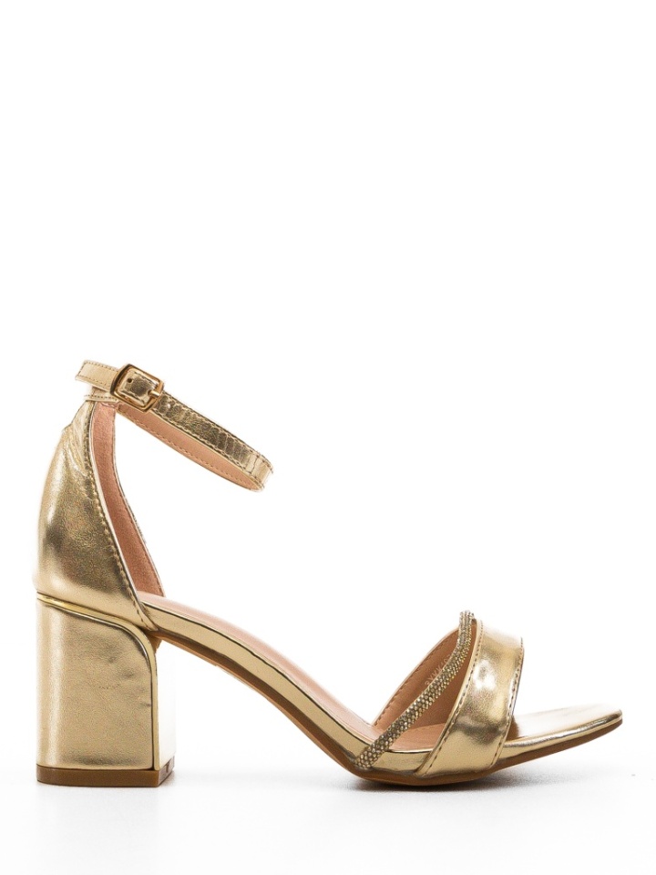 Sandale cu toc Lasgun Aurii