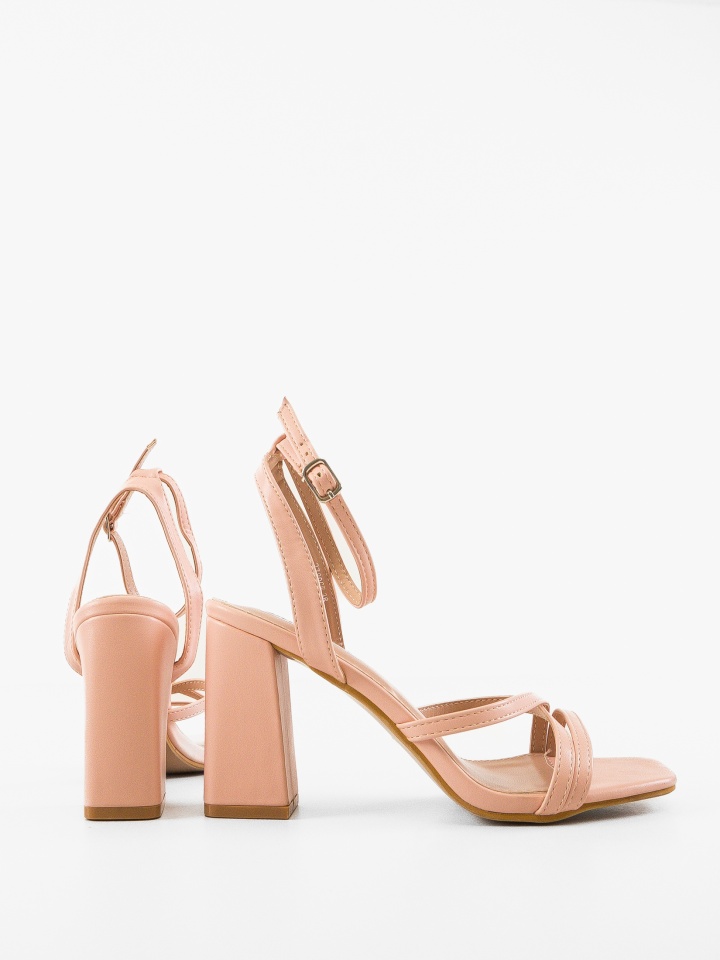 Sandale cu toc Franklin Albe