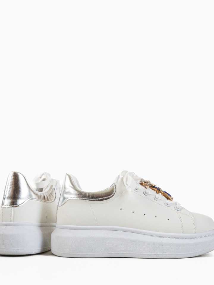 Sneakers dama Devin Argintii