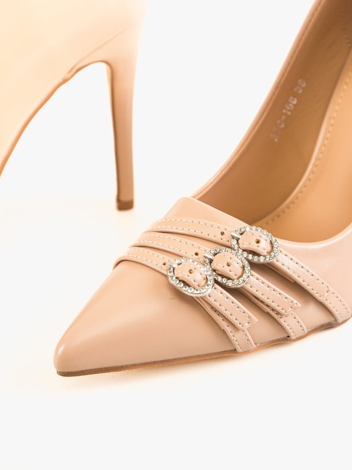 Pantofi stiletto dama Nelso Bej