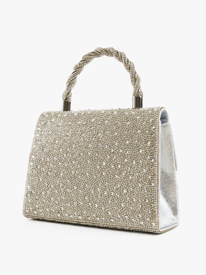 Geanta dama de mana Sarah Argintie