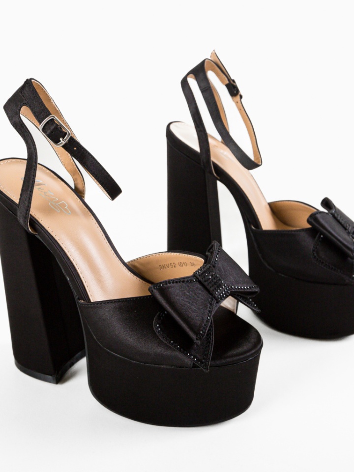 Sandale cu toc Gallen Negre