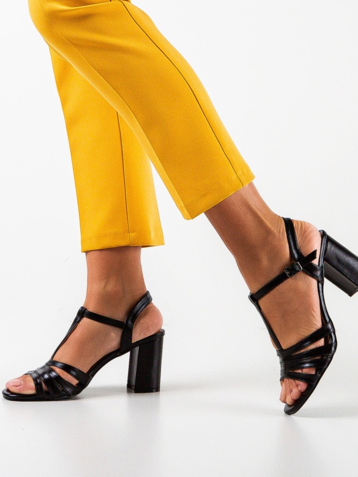 Sandale cu toc Zakk Negre