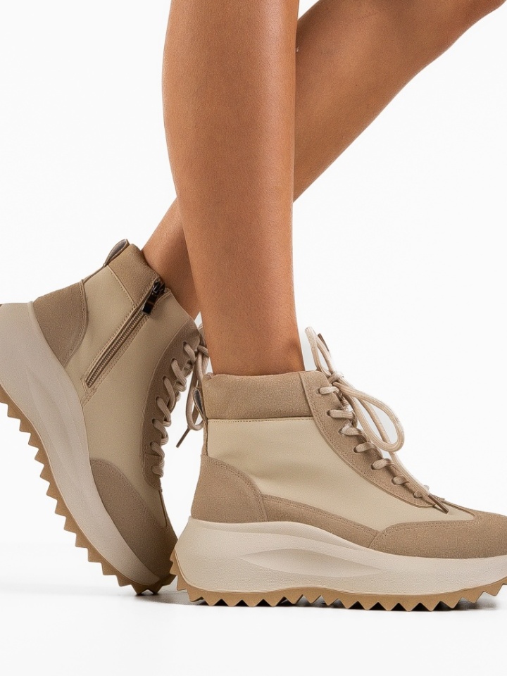 Sneakers dama Tefa Bej 2