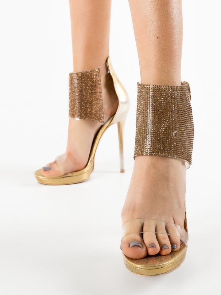 Sandale cu toc Joakim Argintii