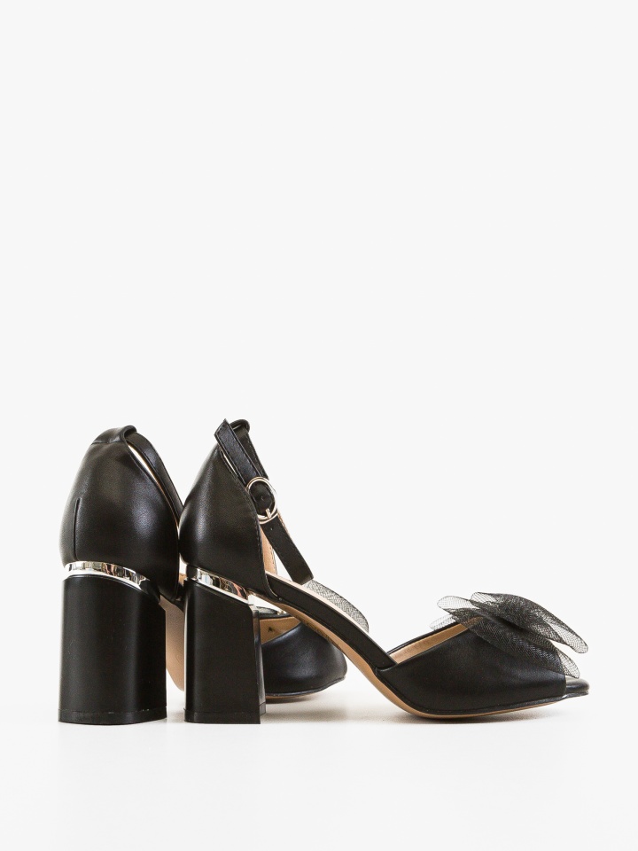 Sandale cu toc Fintan Negre