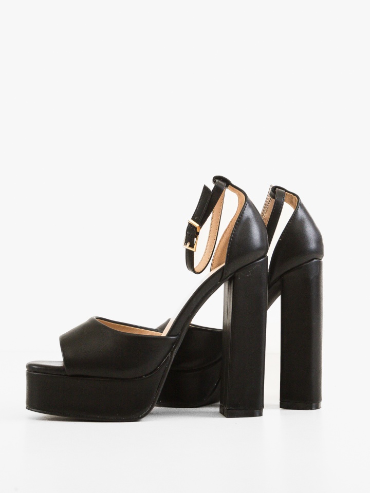 Sandale cu toc Flora Nude