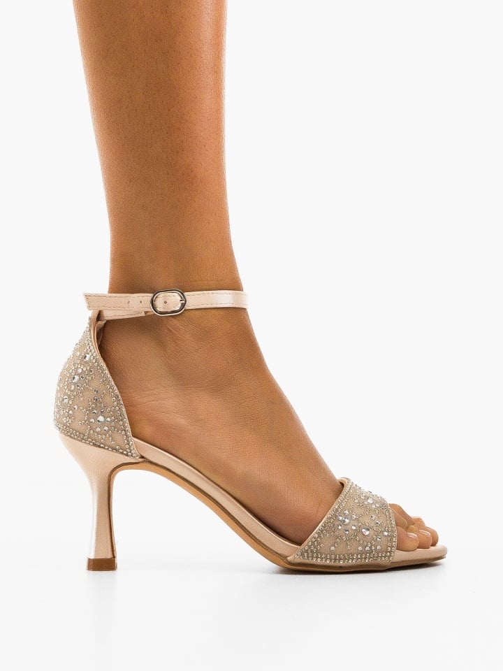 Sandale cu toc Pytrayko Aurii