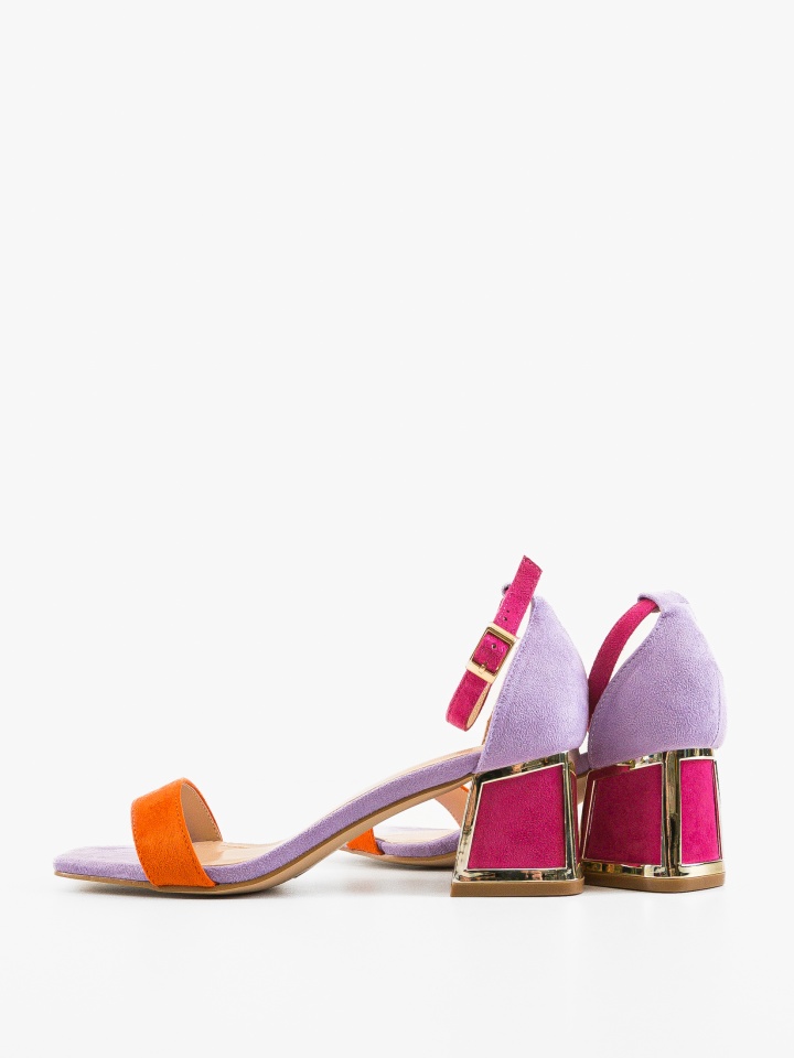 Sandale cu toc Bryan Portocalii