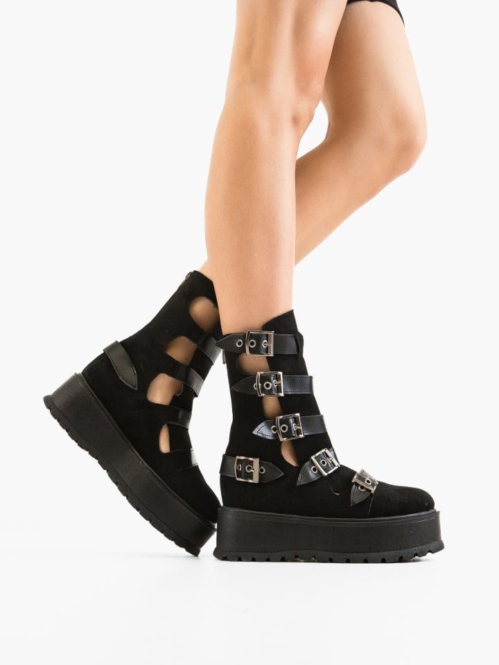 Ghete dama Stripe Negre 3