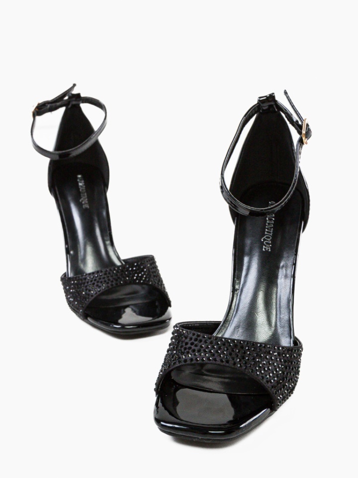 Sandale cu toc Liron Negre