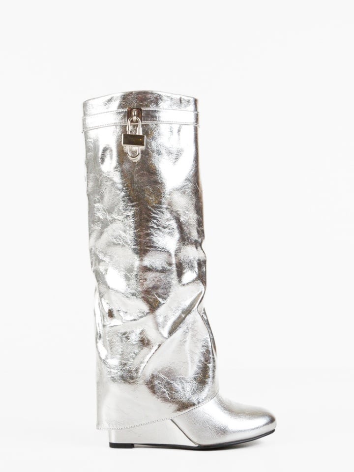 Cizme dama Ahmed Argintii