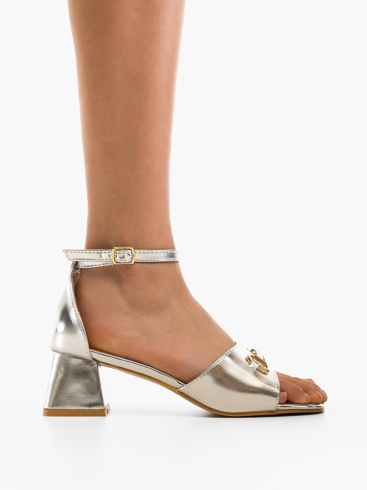 Sandale cu toc Mann Fuchsia