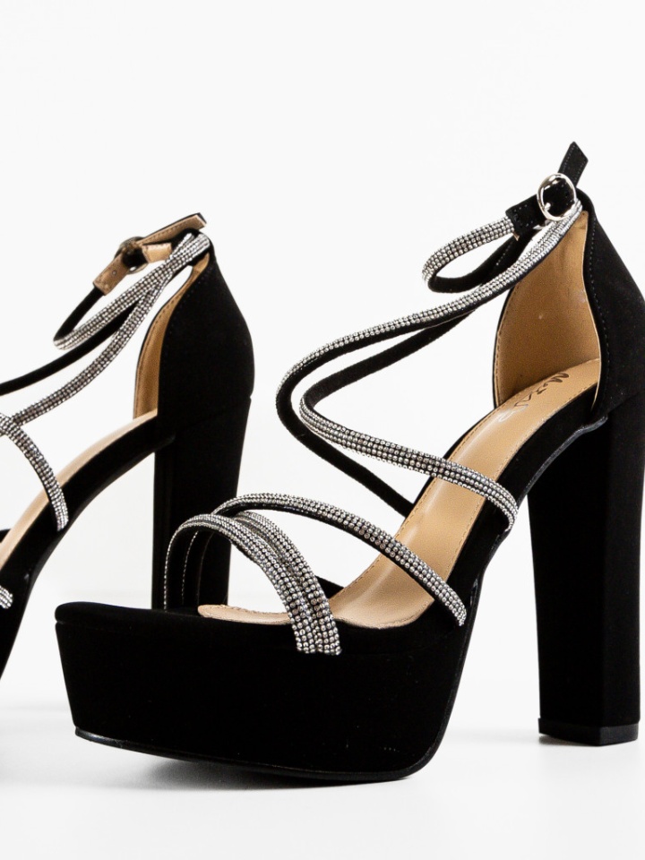 Sandale cu toc Dene Aurii