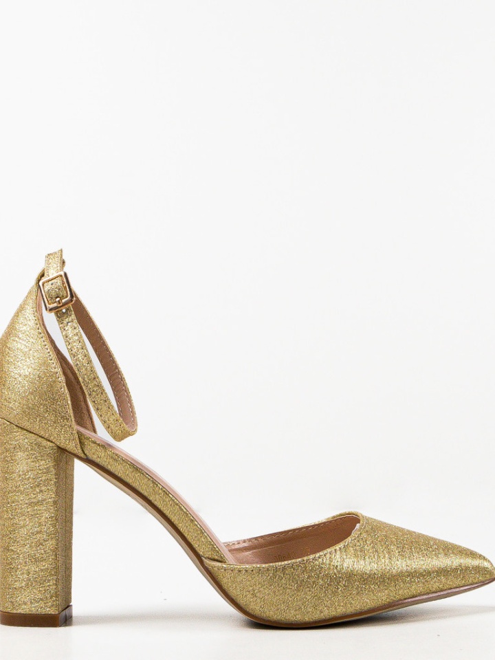 Pantofi cu toc Nakara Aurii 2