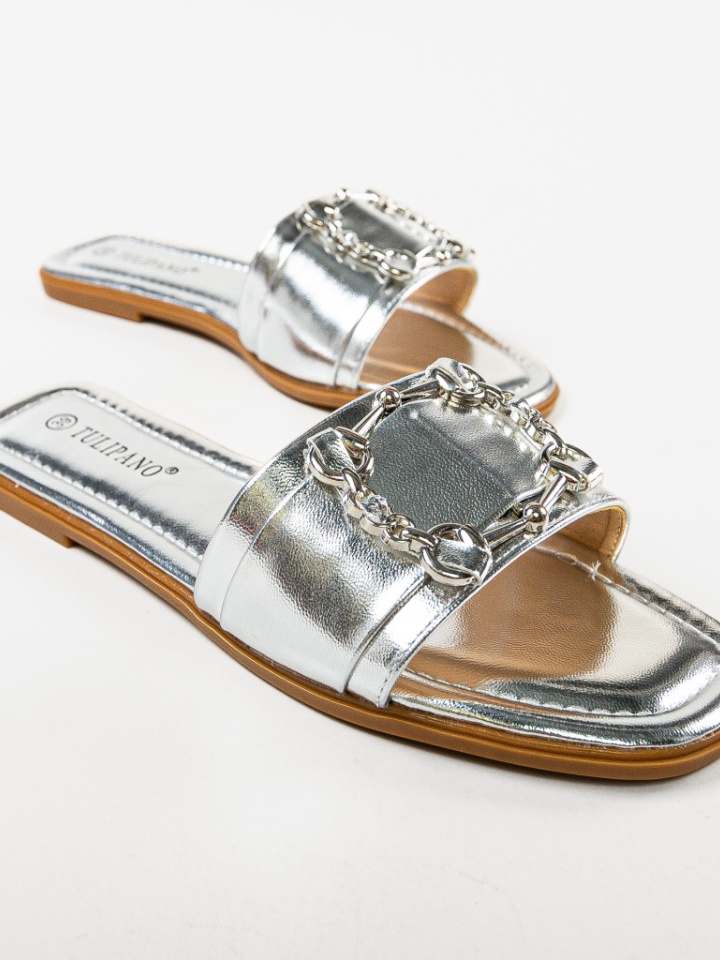 Papuci dama Benedikt Argintii