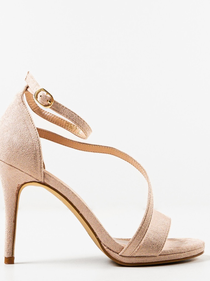 Sandale cu toc Higon Bej