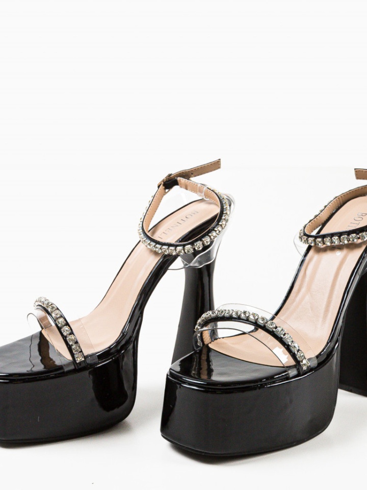 Sandale cu toc Barbara Argintiii