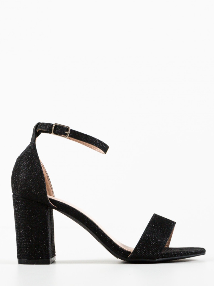 Sandale cu toc Dian Argintii