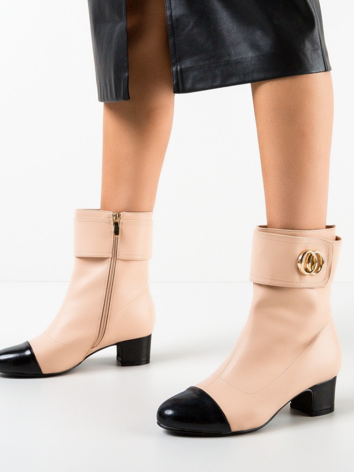 Botine dama Isobel Bej