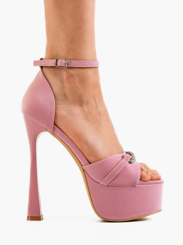 Sandale cu toc Sanguino Rosii