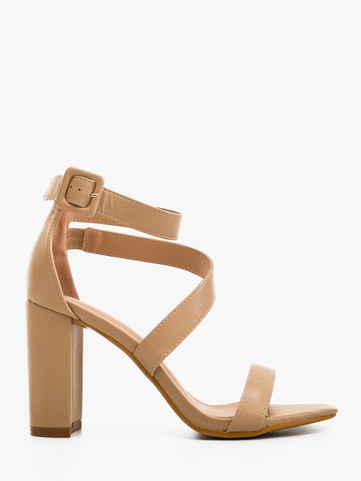 Sandale cu toc Beatrix Nude