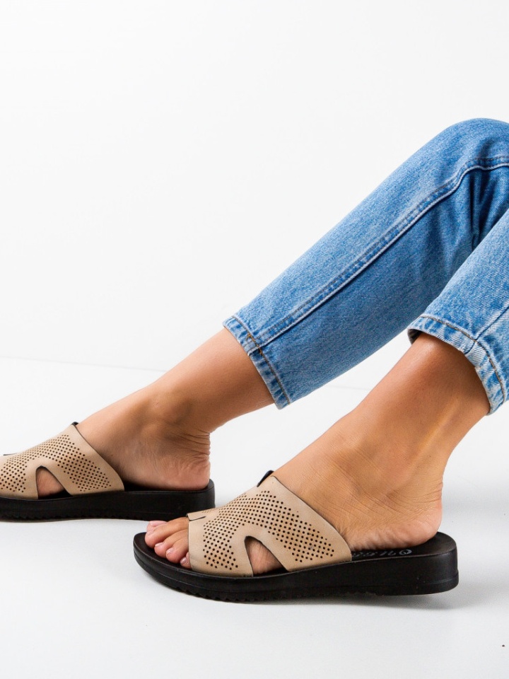 Papuci dama Sagafa Bej